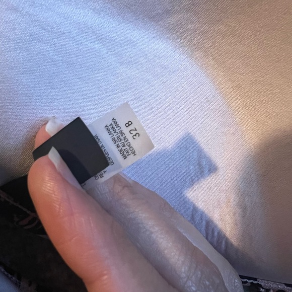 Paisley peach and black Victorias secret halter bikini. Medium bottom. 32b top. - Picture 6 of 6